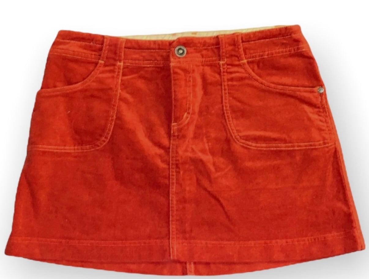 Kuhl Orange Corduroy Mini Skirt Size 2
