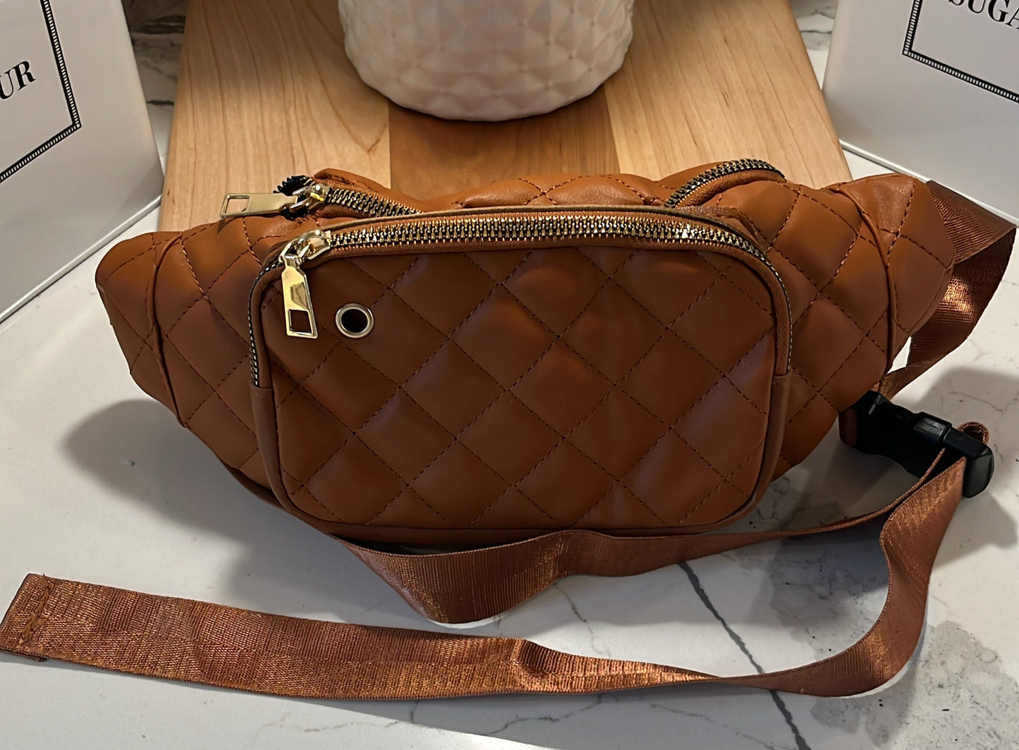 Quilted Faux Leather Bum Bag