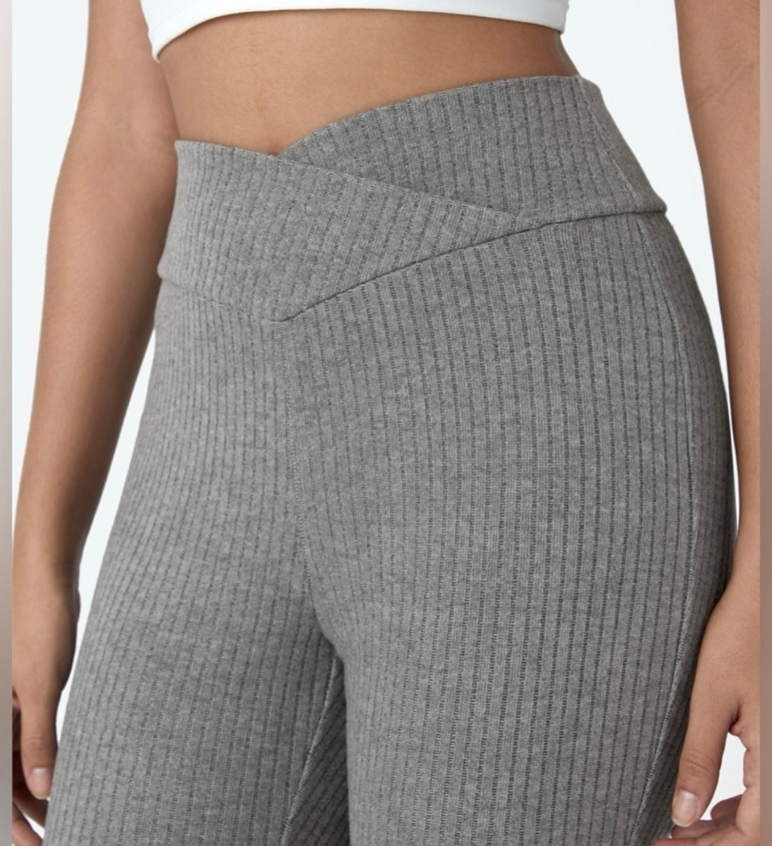 HALARA Crossover Knit Ribbed Legging Size Small