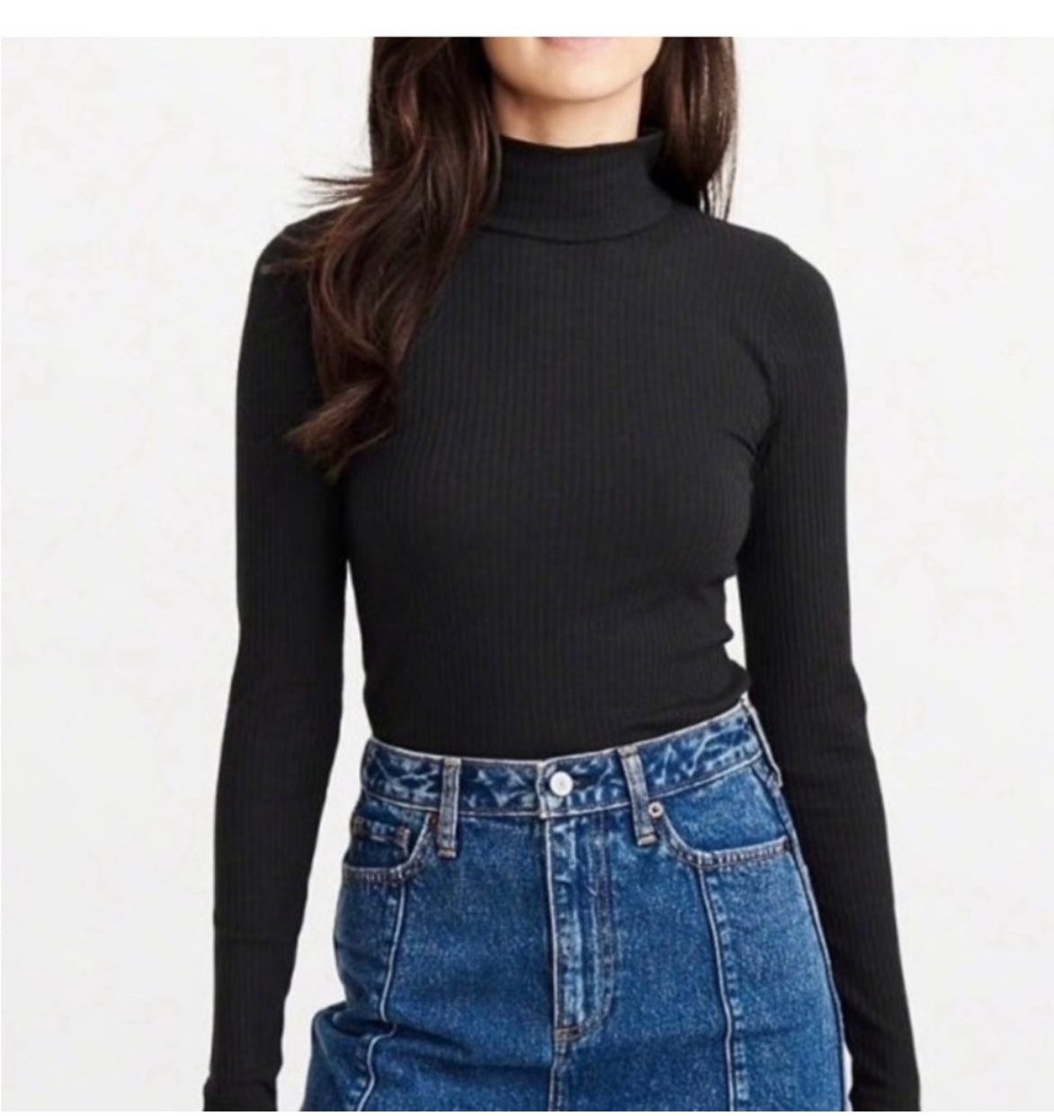 Abercrombie & Fitch Black Turtleneck Top M