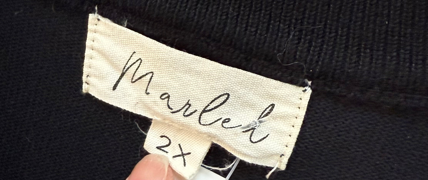 Marled Lightweight "Love" Sweater 2X