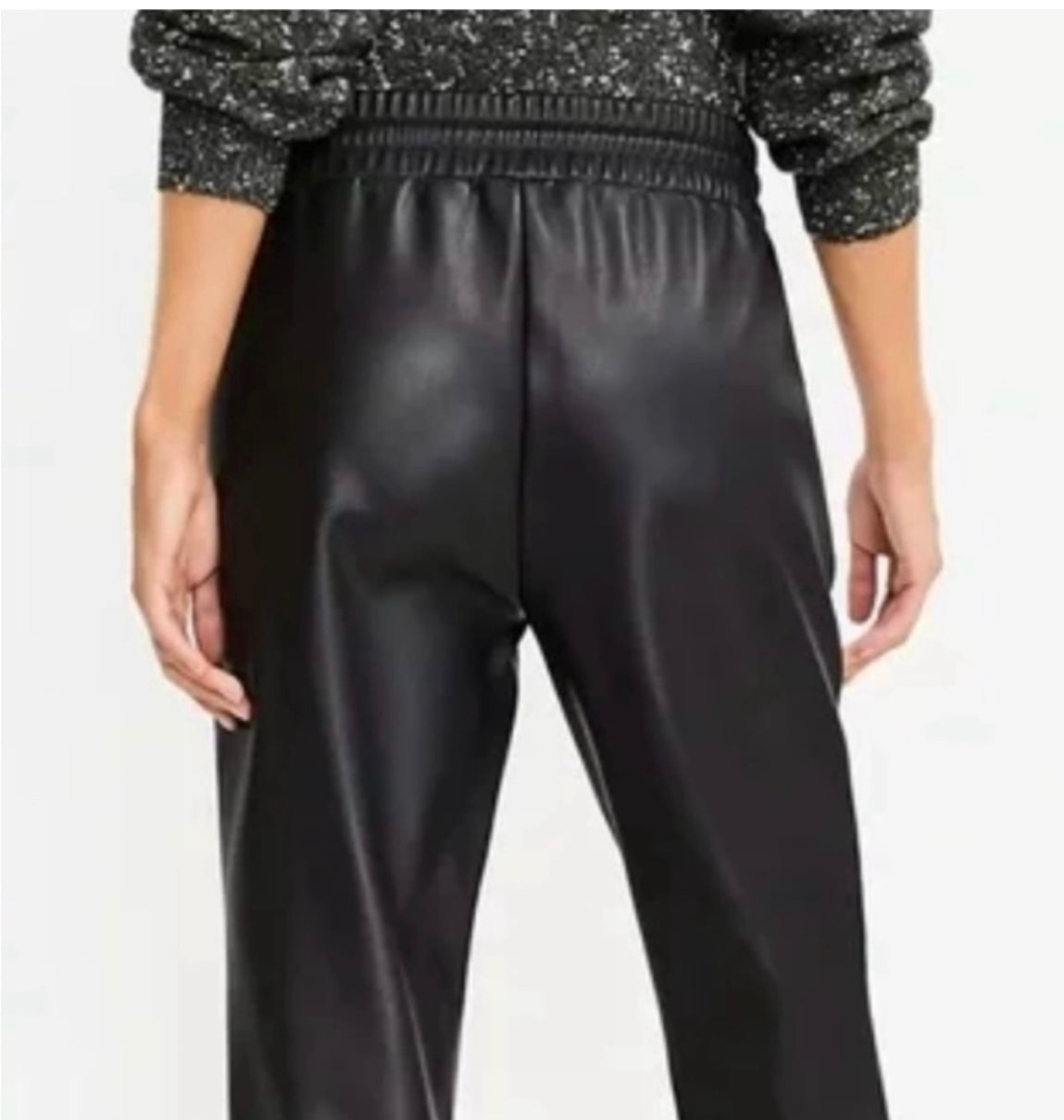 Loft Faux Black Leather Pants Small New