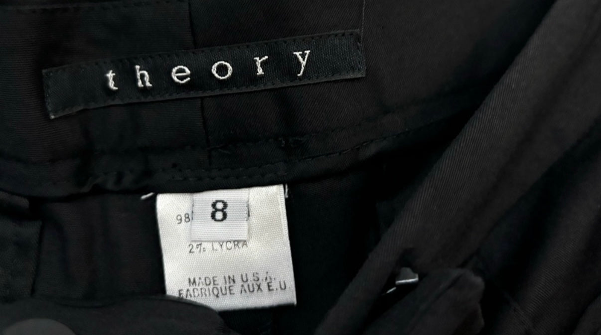 Theory Black Shorts Size 8