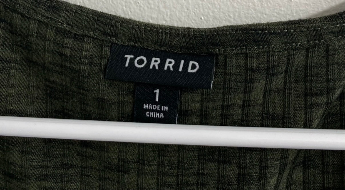 Torrid Green Ruched Dress 1