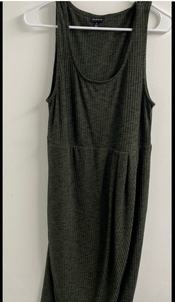 Torrid Green Ruched Dress 1
