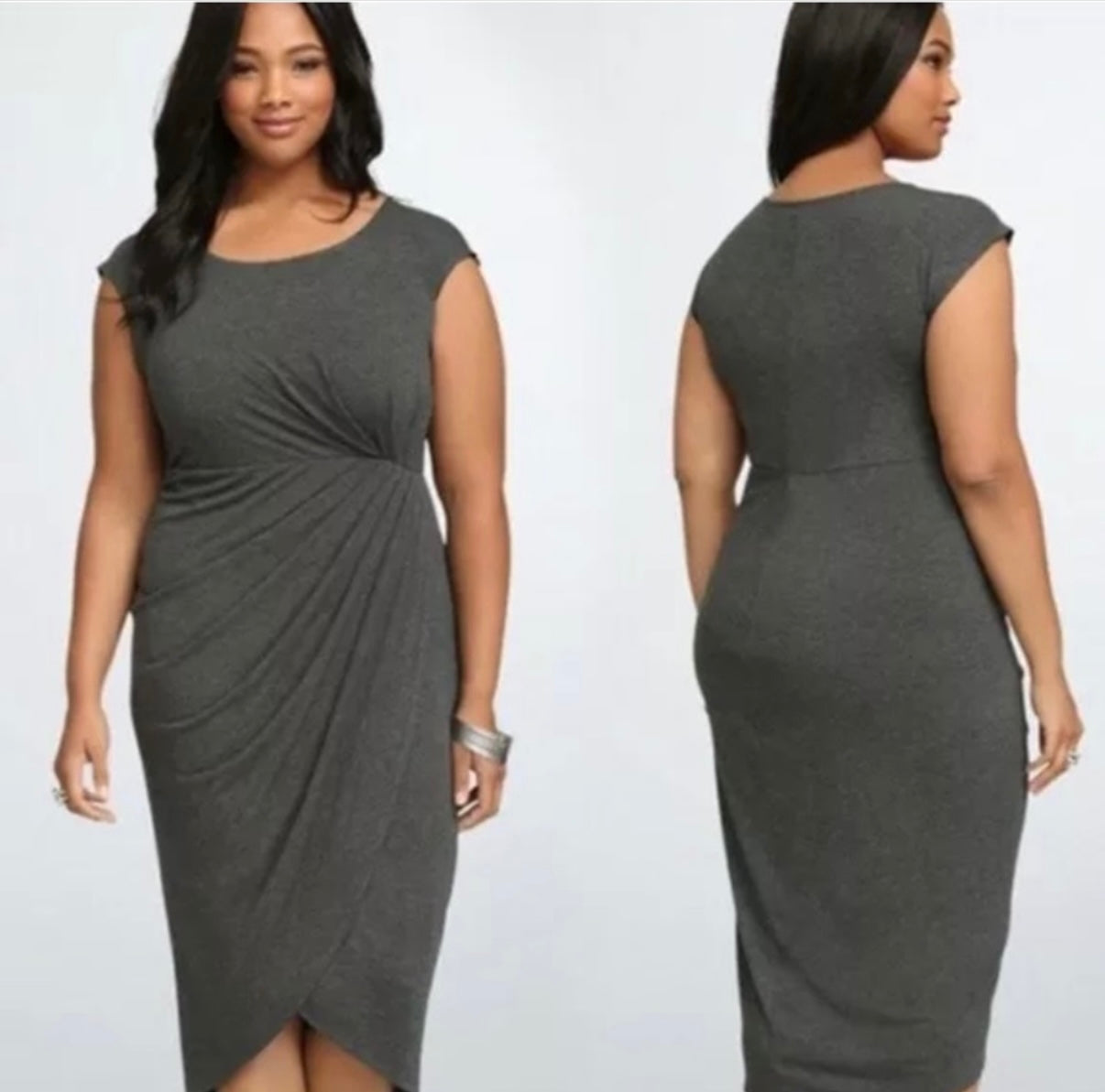 Torrid Green Ruched Dress 1