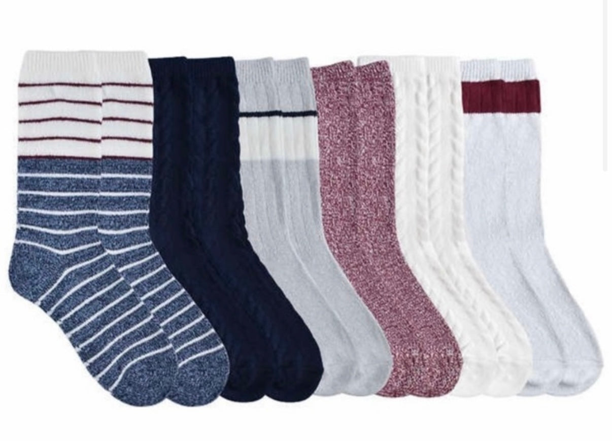 Lucky Brand 6 Pack Super Soft Boot Socks