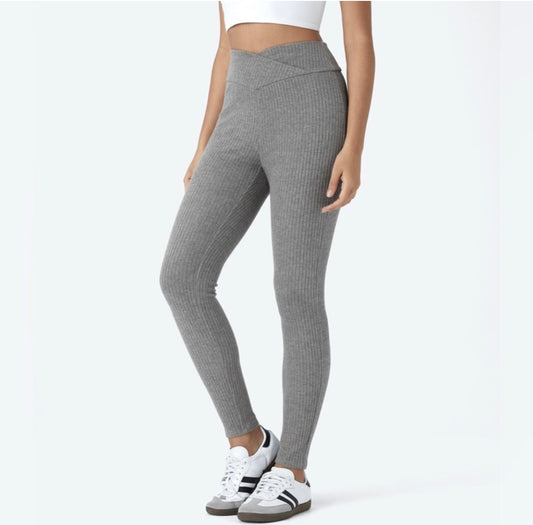 HALARA Crossover Knit Ribbed Legging Size Small
