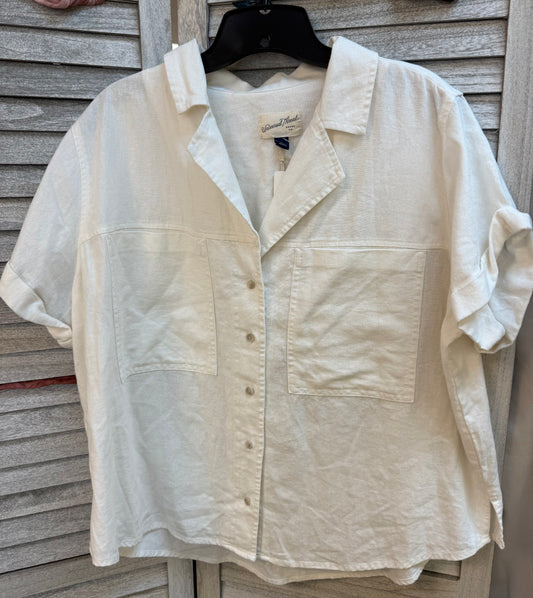 Universal Threads Linen Blend Top Large NWT!