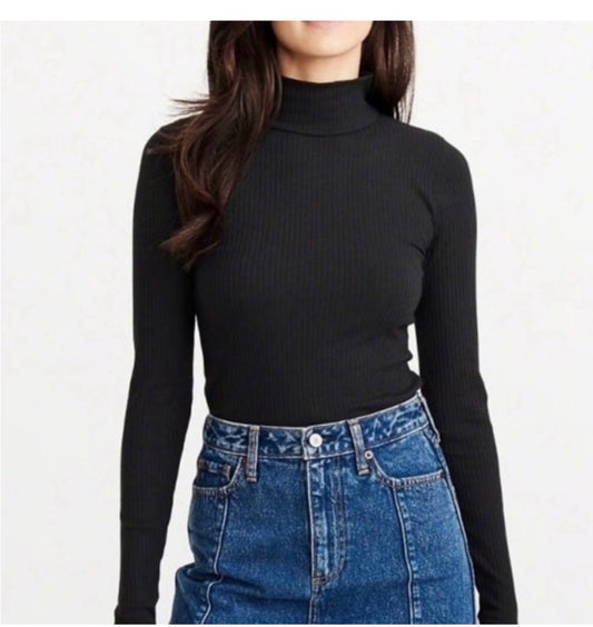 Abercrombie & Fitch Black Turtleneck Top M