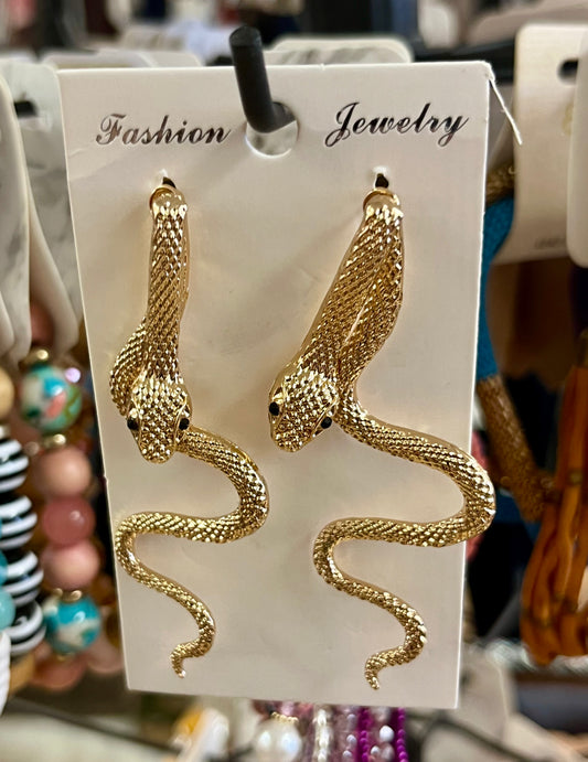 Snake Gold Earrings