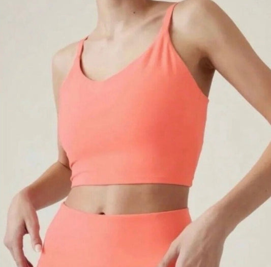 Athleta V Neck Elation Crop Top D/DD XL