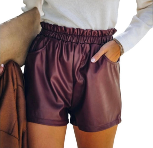 Vici Faux Leather Shorts Small