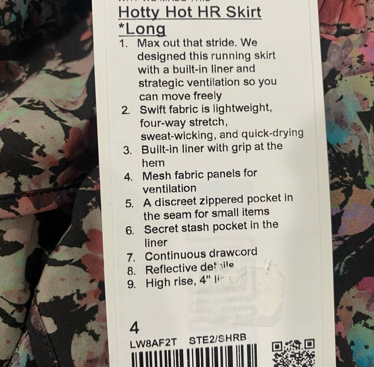 Lululemon Hotty Hot HR Skirt Long Size 4 New!