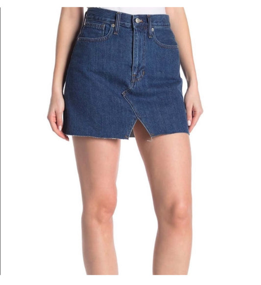 Madewell Cut out Denim Mini Skirt Small New