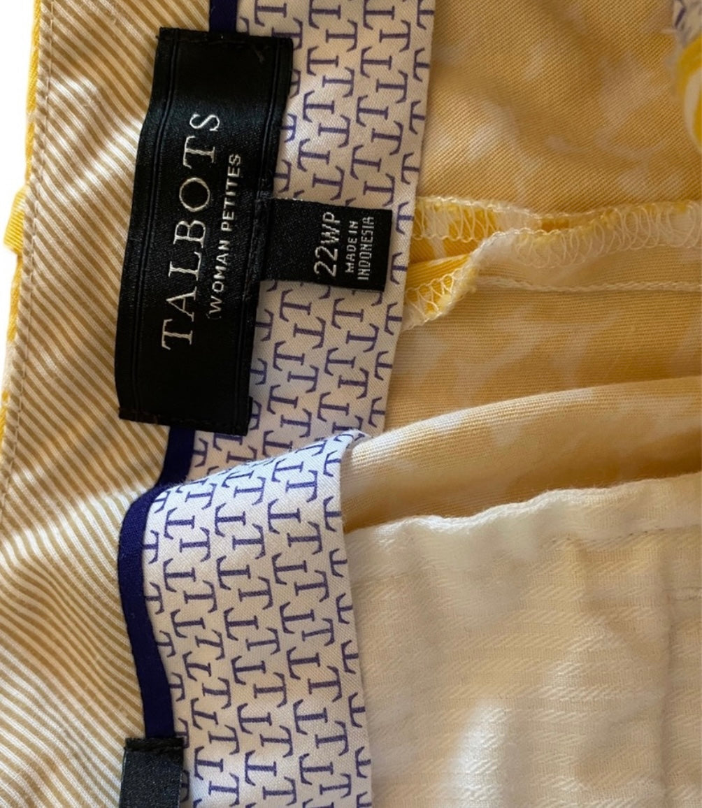 Talbots Summer Pants Size 22WP