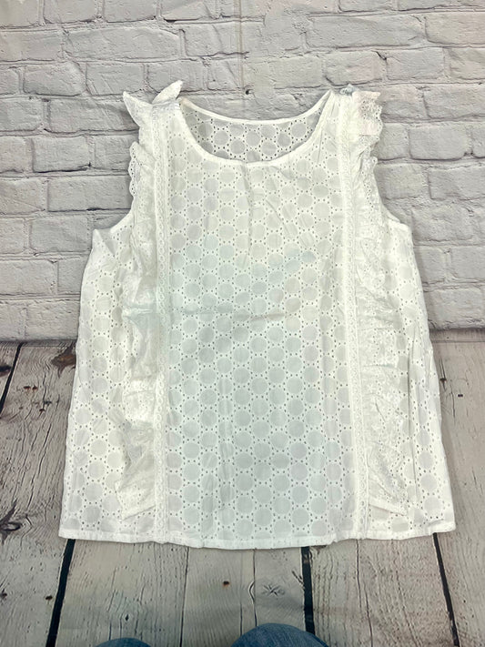 Ruffled sleeveless blouse