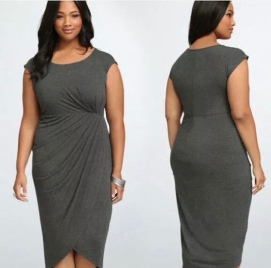 Torrid Green Ruched Dress 1