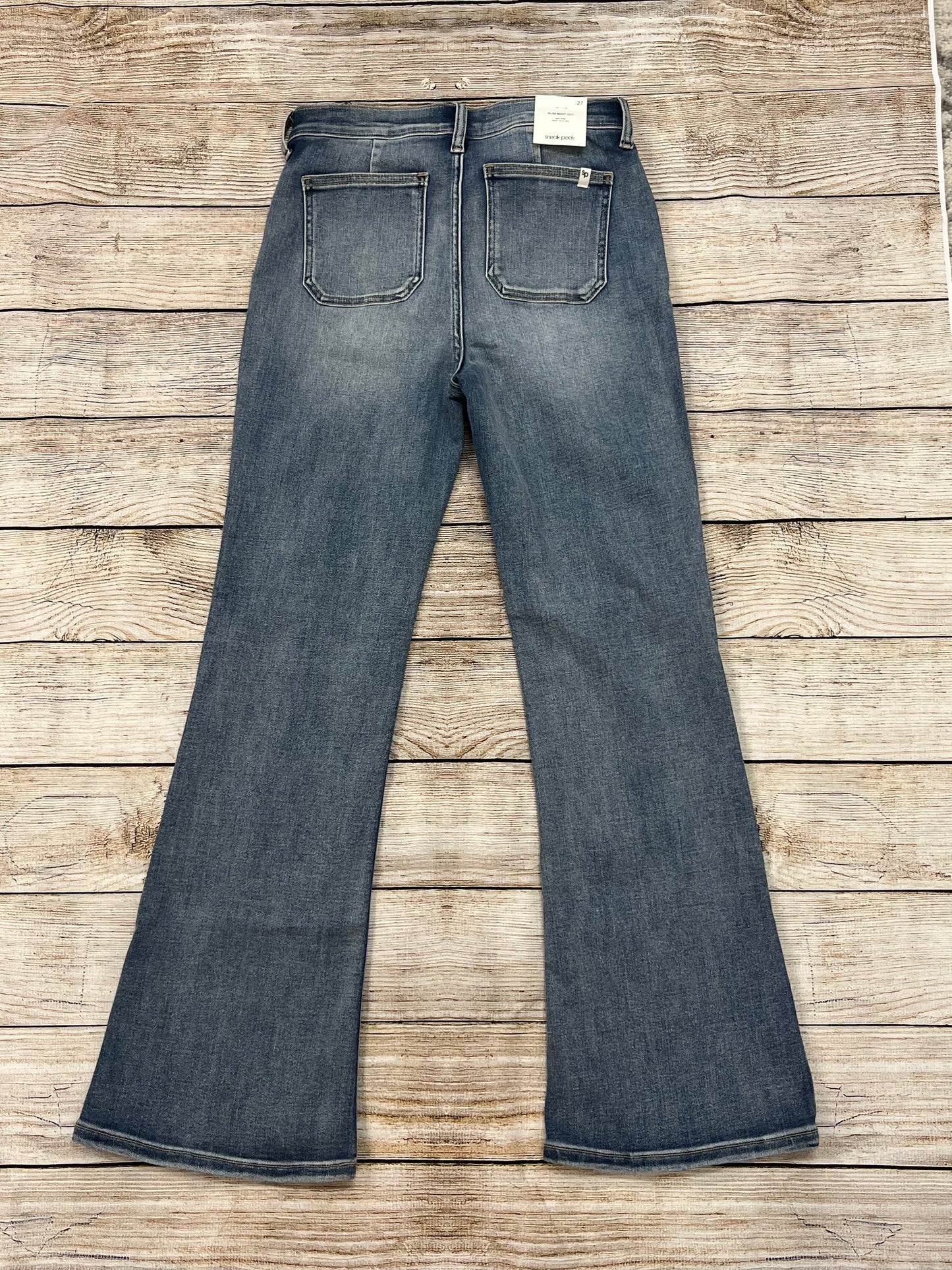 Sneak Peek Slim Boot Cut Mid Rise Jeans
