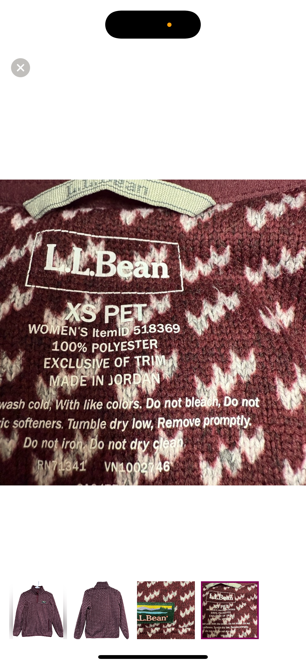 L.L.Bean Better Sweater Size PS